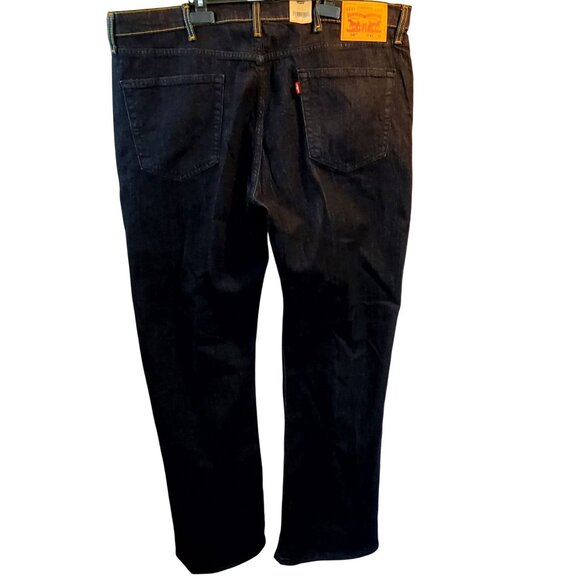 Levis Mens Water<Less Jeans Size W42 L32 Dark Denim Straight Leg - Picture 3 of 8